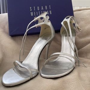 Stuart Weitzman Silver Heel : Women Size 8.5